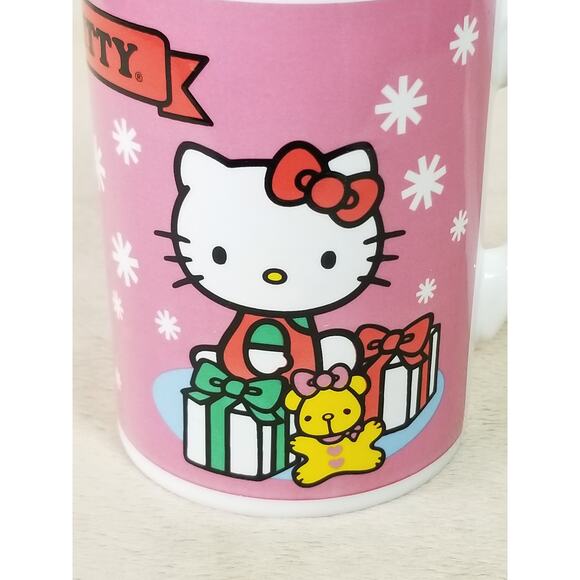 Hello Kitty Sanrio Coffee Mug Teacup 10oz Ceramic Pink 4 1/4" Year 2013 Vintage - Picture 3 of 16